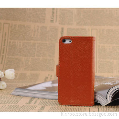 Real leather card holder case for iPhone 5